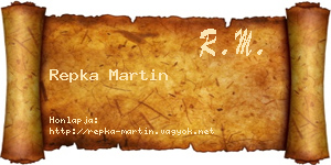 Repka Martin névjegykártya